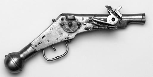 Рис. 10. «Пищалка» (пистолет с колесцовым замком). Аугсбург, 1580–1590. Музеи Московского Кремля, инв. № Ор-271 