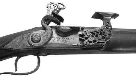 Рис. 4. Ружье кремневое, инв. № ГДМ-967-IX. Мастер Иван Пермяк, 1750–1770-е гг. 