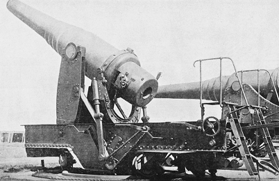 9-дм. береговая пушка обр. 1867 г. на скрывающемся лафете. Конец XIX в. 