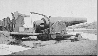 11-дм. береговая пушка обр. 1877 г. на автоматическом лафете. Конец XIX в. 
