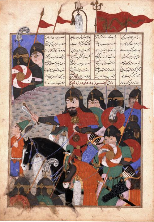 Ил. 7. «Кей Хосров идет на выручку Гударзу», иллюстрация к «Шах-наме», Лахиджан, 1494 г. David Collection, Копенгаген Ил. 7. «Кей Хосров идет на выручку Гударзу», иллюстрация к «Шах-наме», Лахиджан, 1494 г. David Collection, Копенгаген