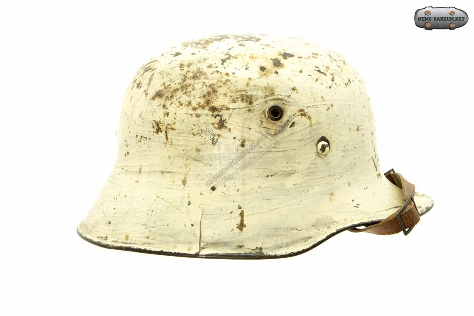 Штальхельм M1918.Зимний камуфляж, надпись E.V. Viipuri