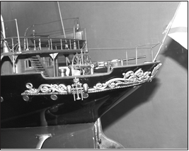 Рис. 3. Модель крейсера II ранга «Алмаз» (1903). Фрагмент. 1912. ЦВММ 