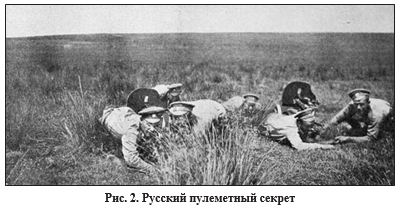Пулеметному делу, каждый за свой страх, мы учились уже на войне»4 (рис. 2). Пулеметный секрет