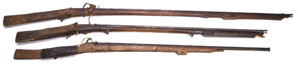 Рис. 1. Ружья, инв. 5068-147, 5068-150, 5068-149. Алтайцы