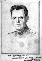 Рис. 13. Капитан медицинской службы Ю.Г. Вальденмайер (Данков). Восточная Пруссия. 3 марта 1945 г. Рисунок