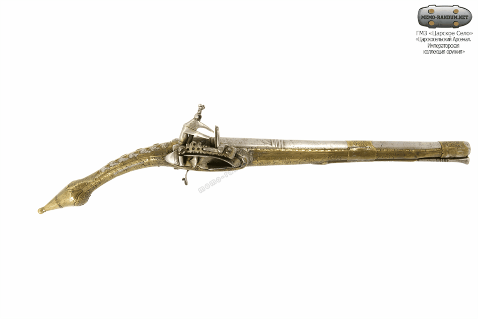 Пистолет албанский, кремневый. Инв. № ЕД-64-III/КП-14964. Обзор 360