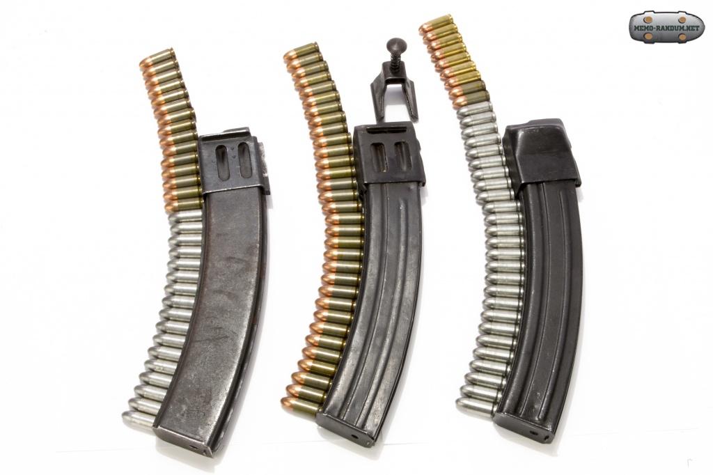 Три разных типа рожка (сектороного магазина под ППШ 41)