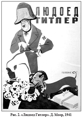  («Людоед Гитлер», Д. Моор, 1941) (рис. 2)