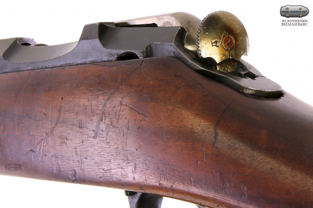 Обзор 7,62 мм винтовки обр. 1891 г. с комплексом усовершенствований Фёдорова-Дегтярева, экспериментальная. 1924 год. Вид на личинку затвора