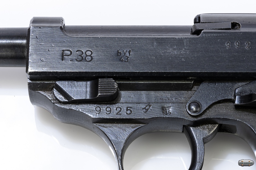 клейма на рамке Walter P38 (P.38 byf 43) sn 9925 g