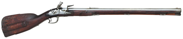 Рис. 7. Кремневое нарезное ружье инв. № ГДМ-527-IX. Шведская Померания, г. Штеттин, мастер Бернхард Ортнер, 1660–1680-е гг.  Рис. 7. Кремневое нарезное ружье инв. № ГДМ-527-IX. Шведская Померания, г. Штеттин, мастер Бернхард Ортнер, 1660–1680-е гг.