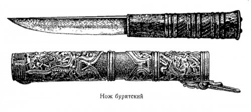 Женский кинжал (Нож). буряты. 10 век
