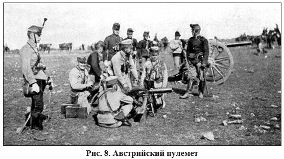 Рис. 8 Австрийский пулемет. Шварцлозе