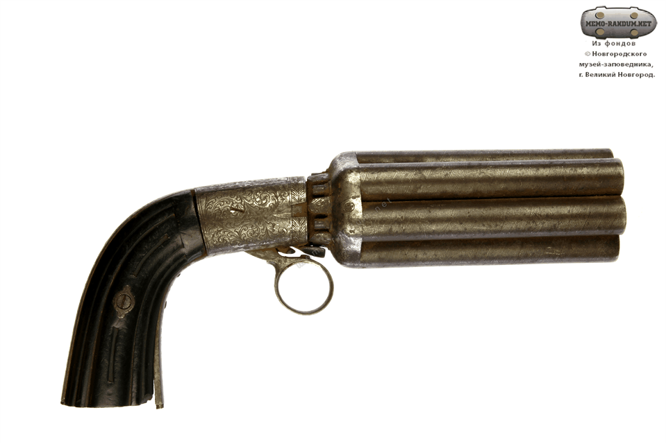 Многоствольный капсюльный пистолет  Мариэтта (Mariette pepperbox) gif