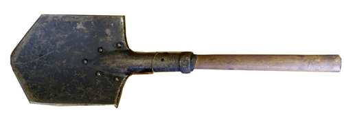 Лопата малая (пехотная). Вып. 1916 г. Из коллекции ВИМАИВиВС. ИТФ. Ном. № 4/66 