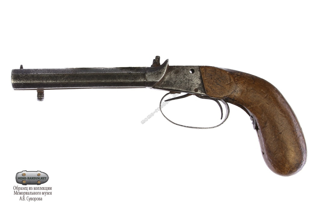 Пистолет капсюльный двуствольный.1801-1850. Инв.№ МС-14629