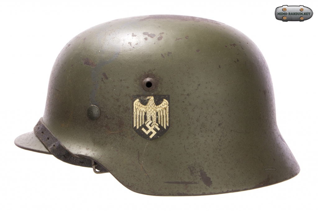 Обзор шлема Stahlhelm M35. Двойная декаль. ET 66