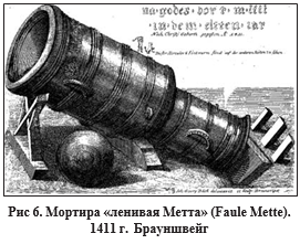 отлитой в Московском Кремле при государе Иване III, является знаменитая «ленивая Мет- та» (Faule Mette) 1411 г. из Брауншвейга (рис. 6