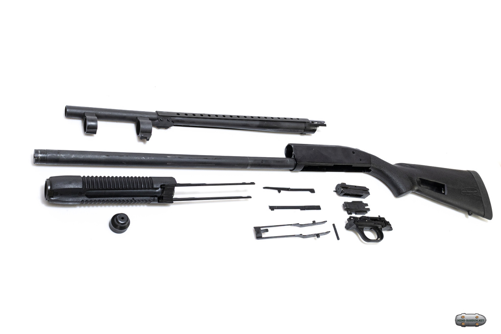 неполная разборка гладкоствольного ружья Mossberg 590