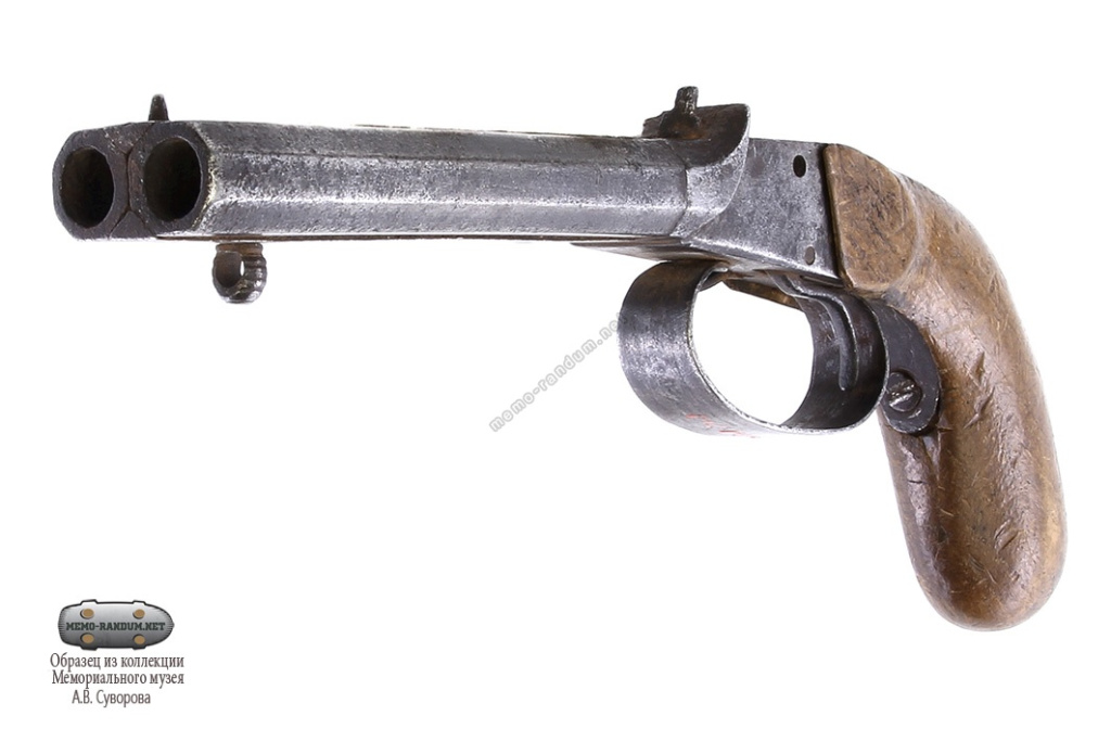 Пистолет капсюльный двуствольный.1801-1850. Инв.№ МС-14629