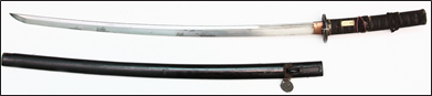 Рис. 7. Японский меч катана XVIII–XIX вв. (ВИМАИВиВС, инв. № 0116/987)