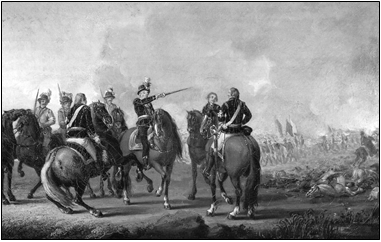 Густав III на поле боя 28 июня 1789 г. Худ. П. Хиллестрем