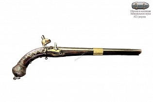 Пистолет кавказский (дагестанский) кремневый. Россия, Дагестан, Середина – вторая половина XIX в. 
