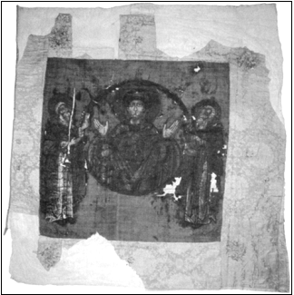 Рис. 3. Знамя Албазинского воеводства. Черкасов А., Зайцев Н., Онищук В., Сухоруков Н. Албазинская экспедиция. Современные географические методы в исследовании Албазинского острога // Родина. 2011. № 12. С. 59 