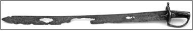 Рис. 1. Палаш, середина XVII в., эфес – вторая половина XVIII в., Польша – Украина. Музей фундации князей Чарторыйских Национального музея в Кракове, Польша, инв. № MNK XIV-35 