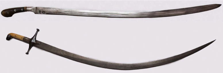 Ил. 1. Шашка и шамшир из Афганистана
