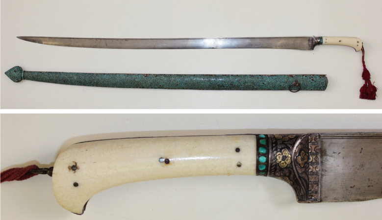 Ил. 4. Шашка из Средней Азии и монтаж ее рукояти