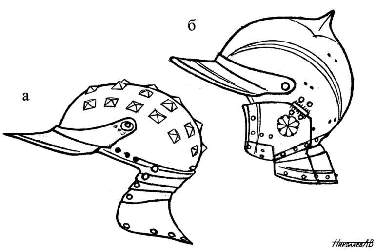 Ил. 4: а. «Бургиньот» Франческо Марии делла Ровере, ок. 1515 г. Museo Nazionale Del Bargello, инв. M756; б. «Бургиньот» Конрада фон Бемельберга, ок. 1535 г. Kunsthistorisches Museum, инв. А376 